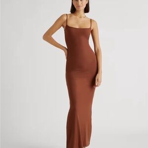 Quince Tencel Rib Knit Maxi Dress